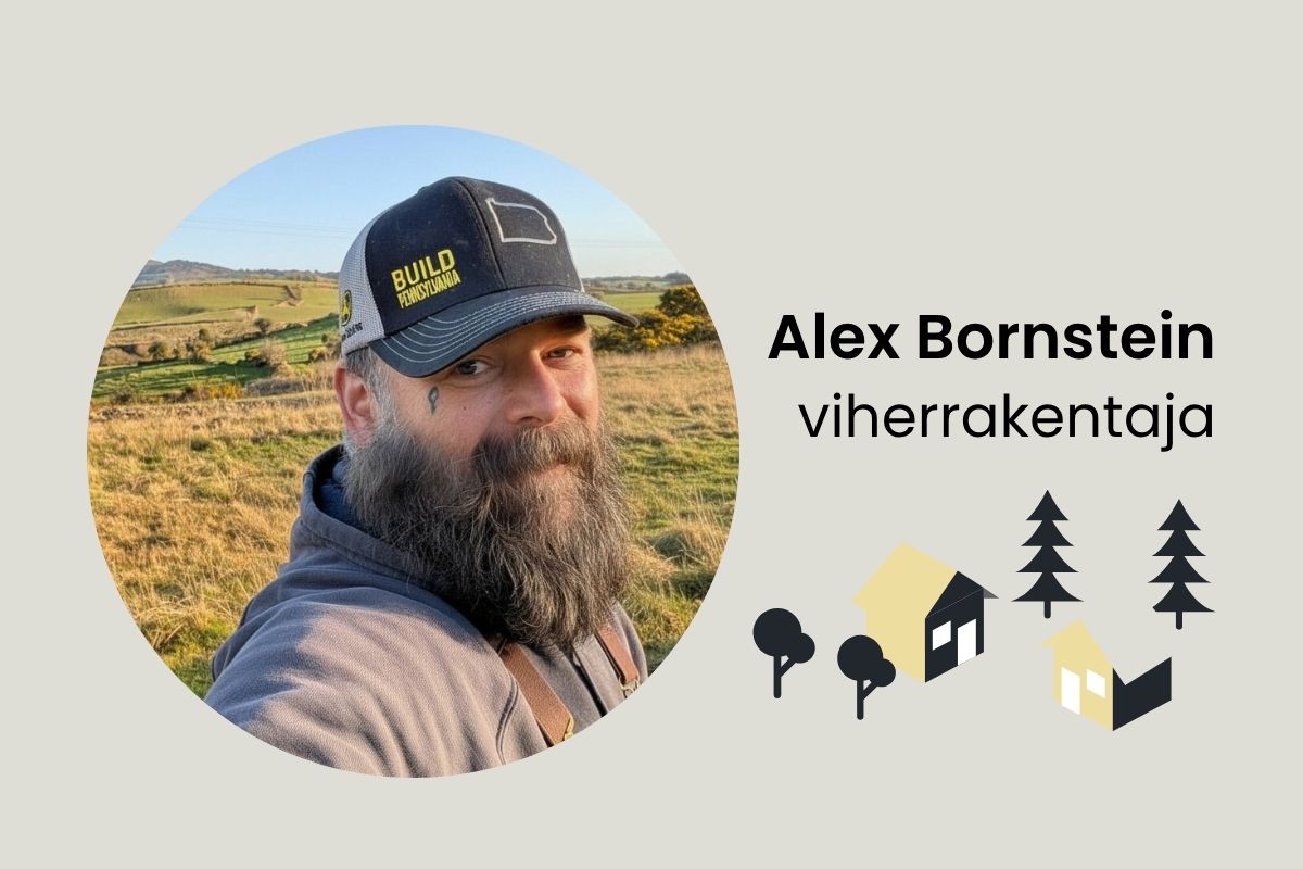 Yhdysvalloista Suomeen muuttanut Alex Bornstein viihtyy viherrakentajana